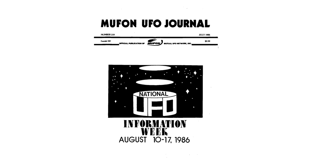 MUFON UFO Journal 1986 7. July