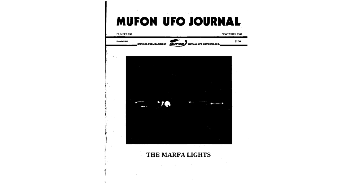 MUFON UFO Journal 1987 11. November