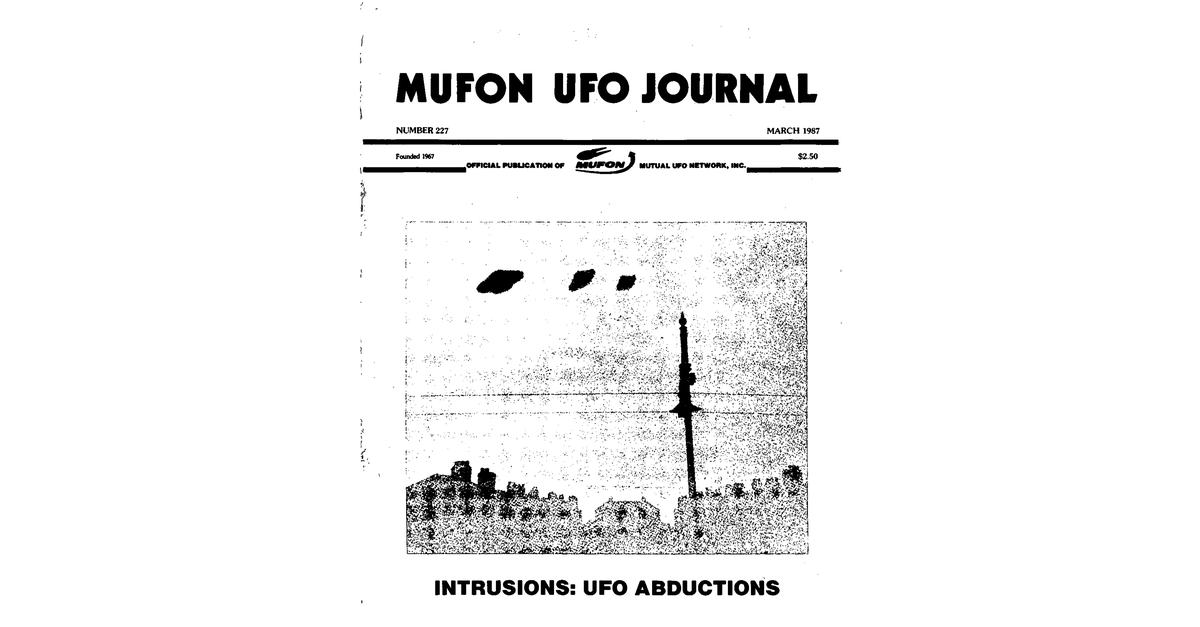 MUFON UFO Journal 1987 3. March