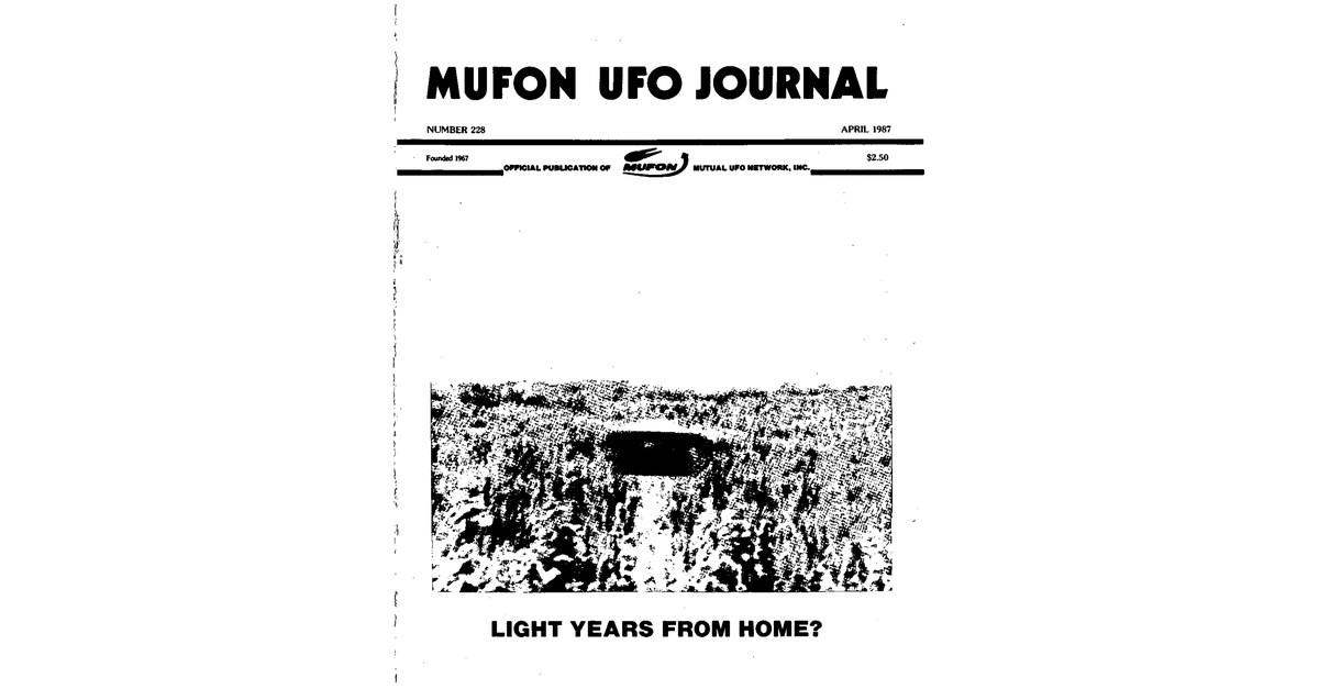 MUFON UFO Journal 1987 4. April