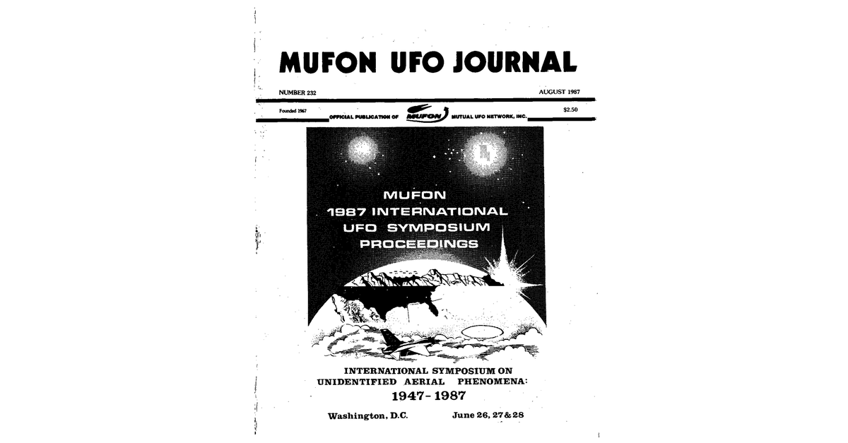MUFON UFO Journal 1987 8. August