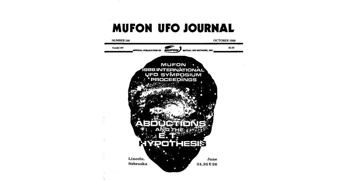 MUFON UFO Journal 1988 10. October