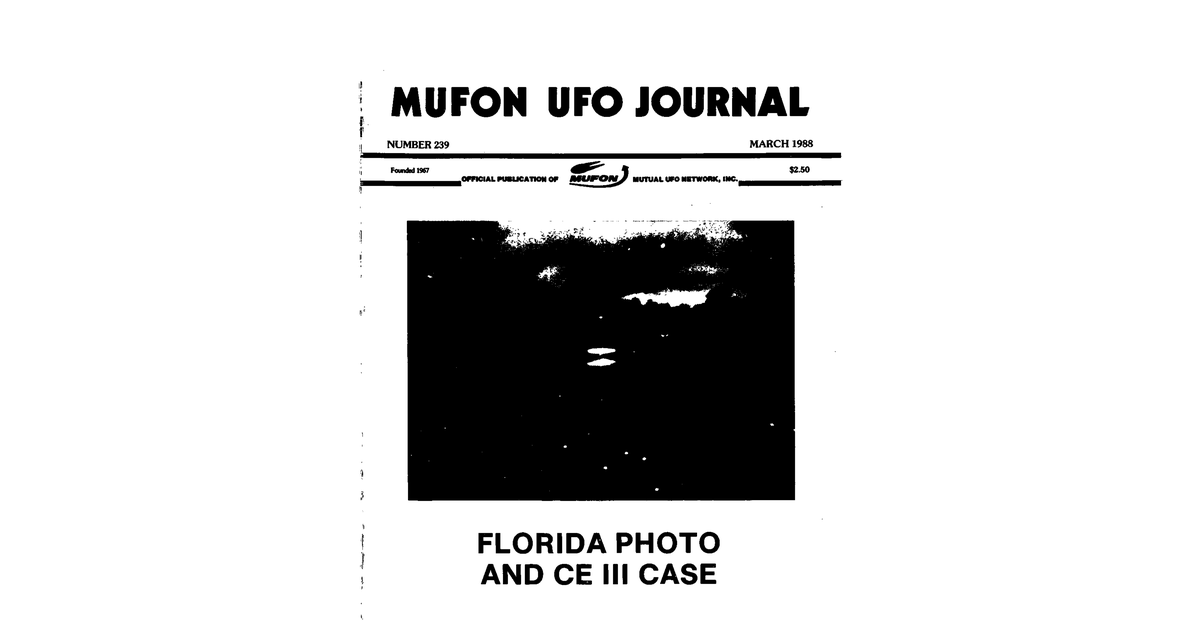 MUFON UFO Journal 1988 3. March