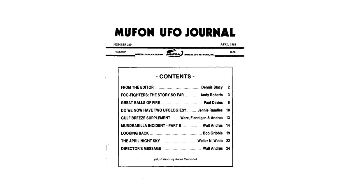 MUFON UFO Journal 1988 4. April