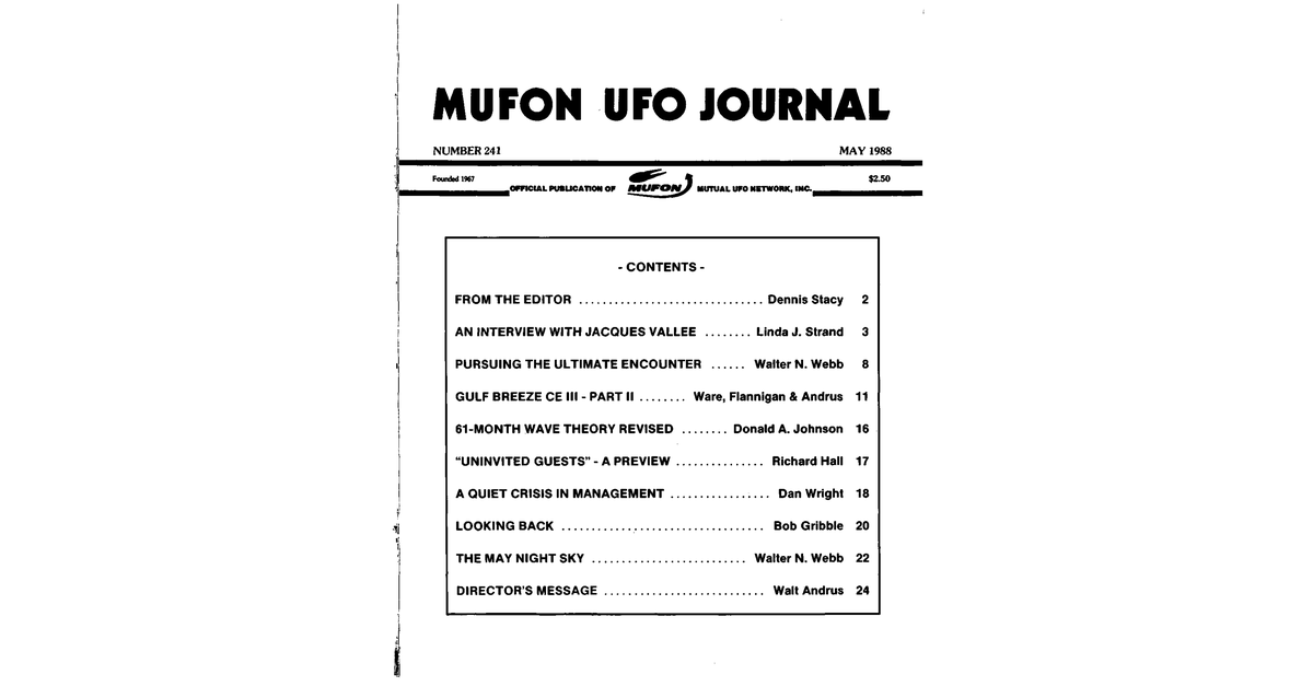 MUFON UFO Journal 1988 5. May