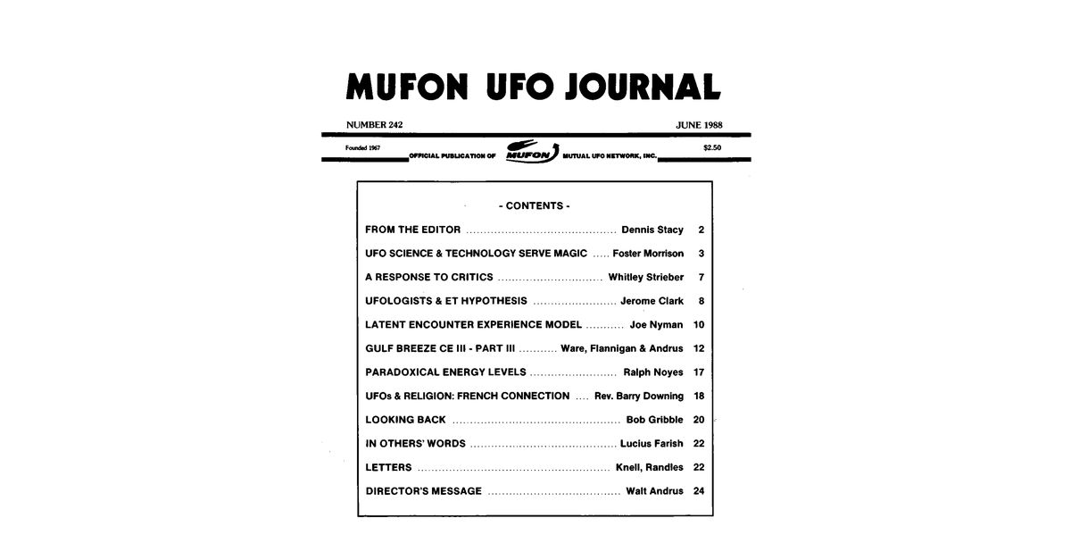 MUFON UFO Journal 1988 6. June