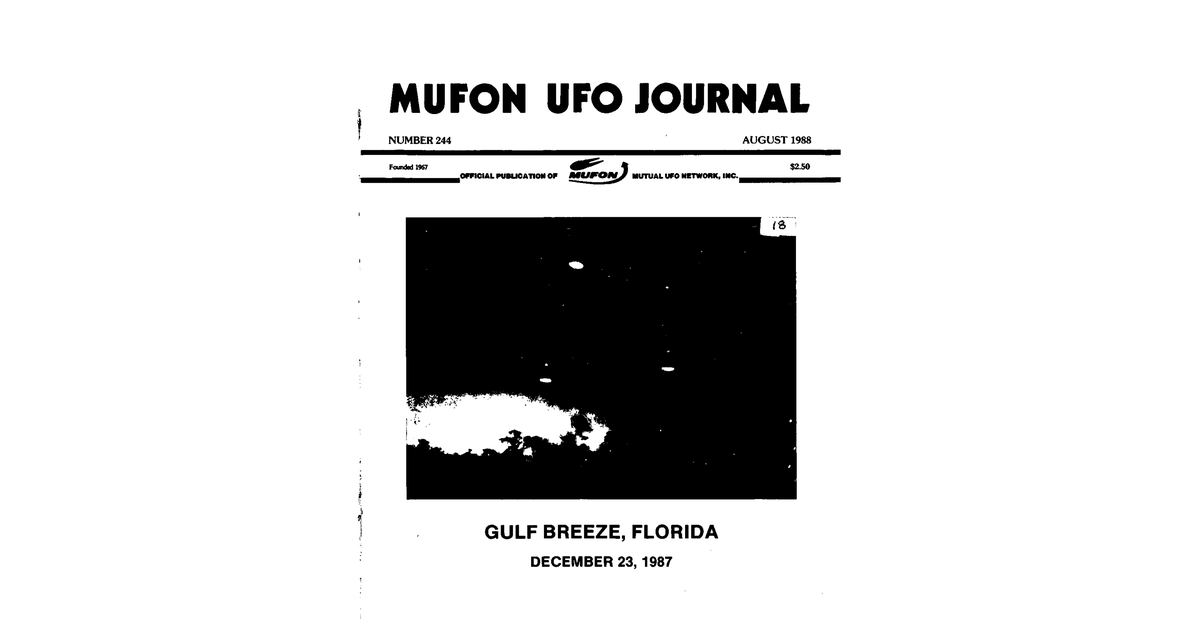 MUFON UFO Journal 1988 8. August