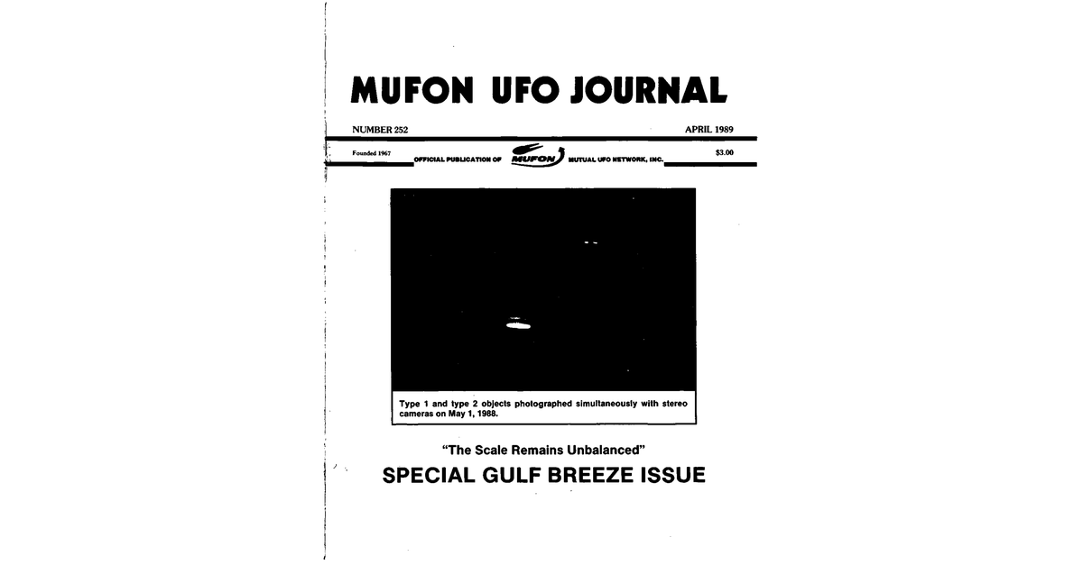 MUFON UFO Journal 1989 4. April