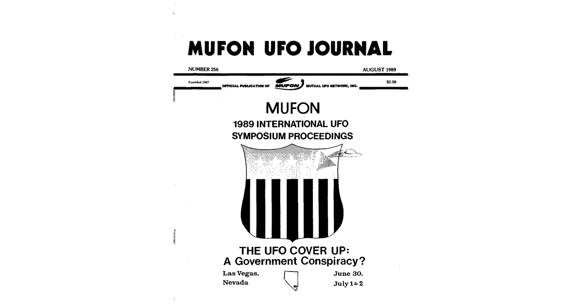 MUFON UFO Journal 1989 8. August