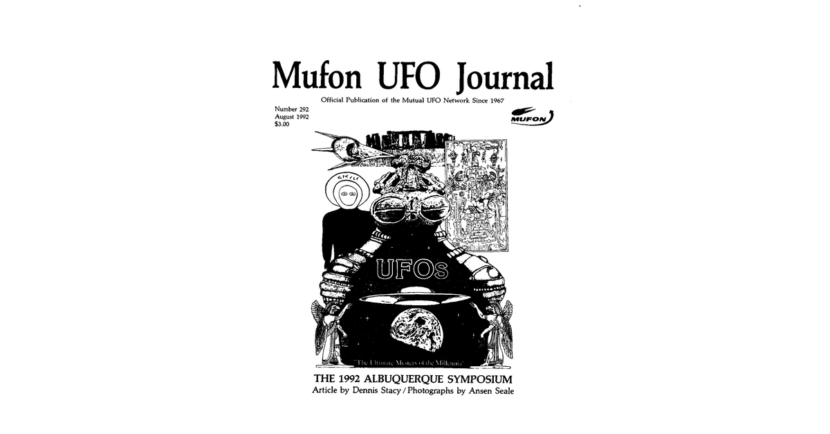 MUFON UFO Journal 1992 8. August