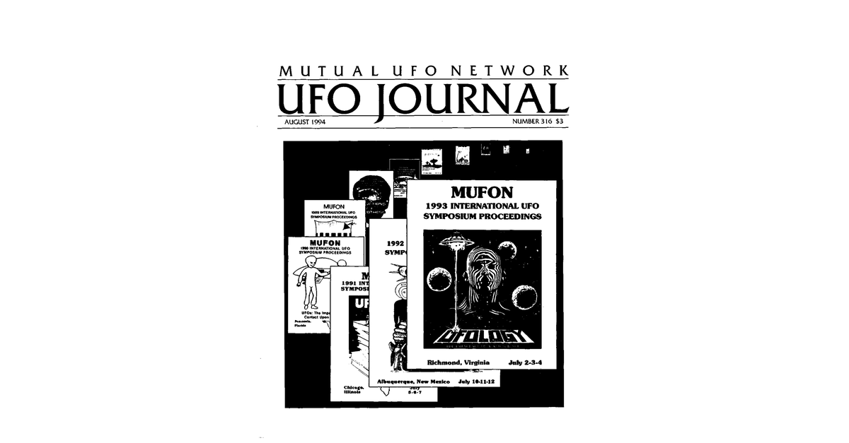 MUFON UFO Journal 1994 8. August