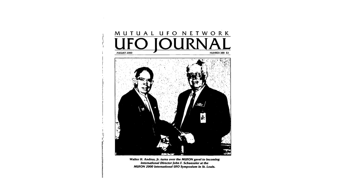 MUFON UFO Journal 2000 8. August