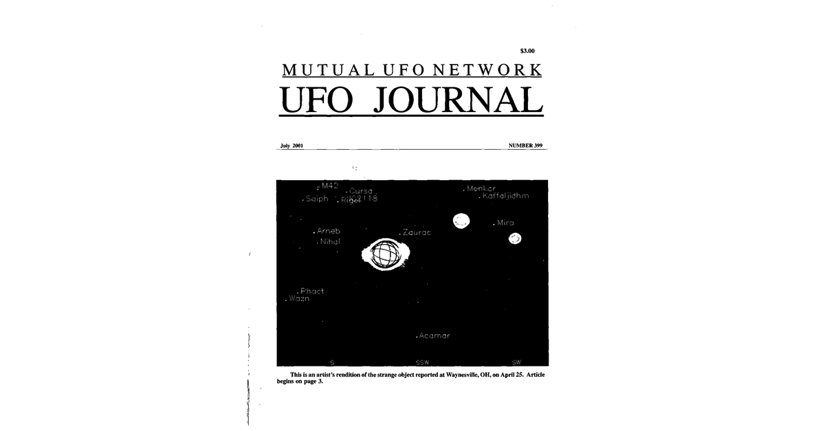 MUFON UFO Journal 2001 7. July