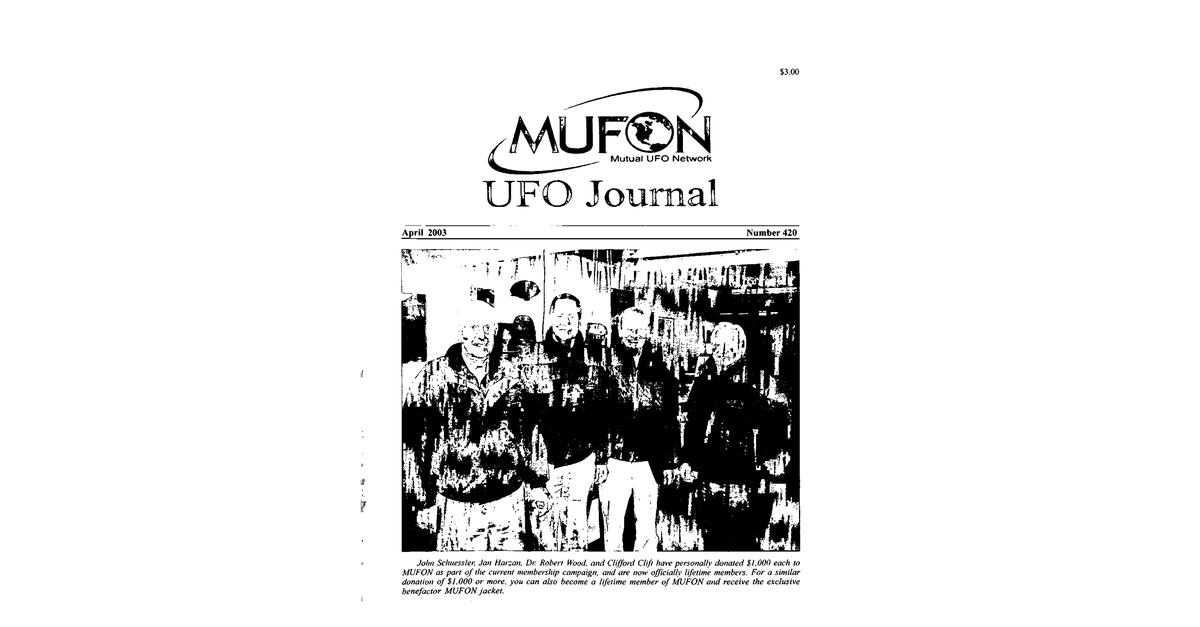 MUFON UFO Journal 2003 4. April