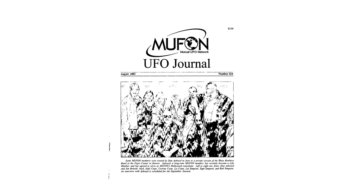 MUFON UFO Journal 2003 8. August