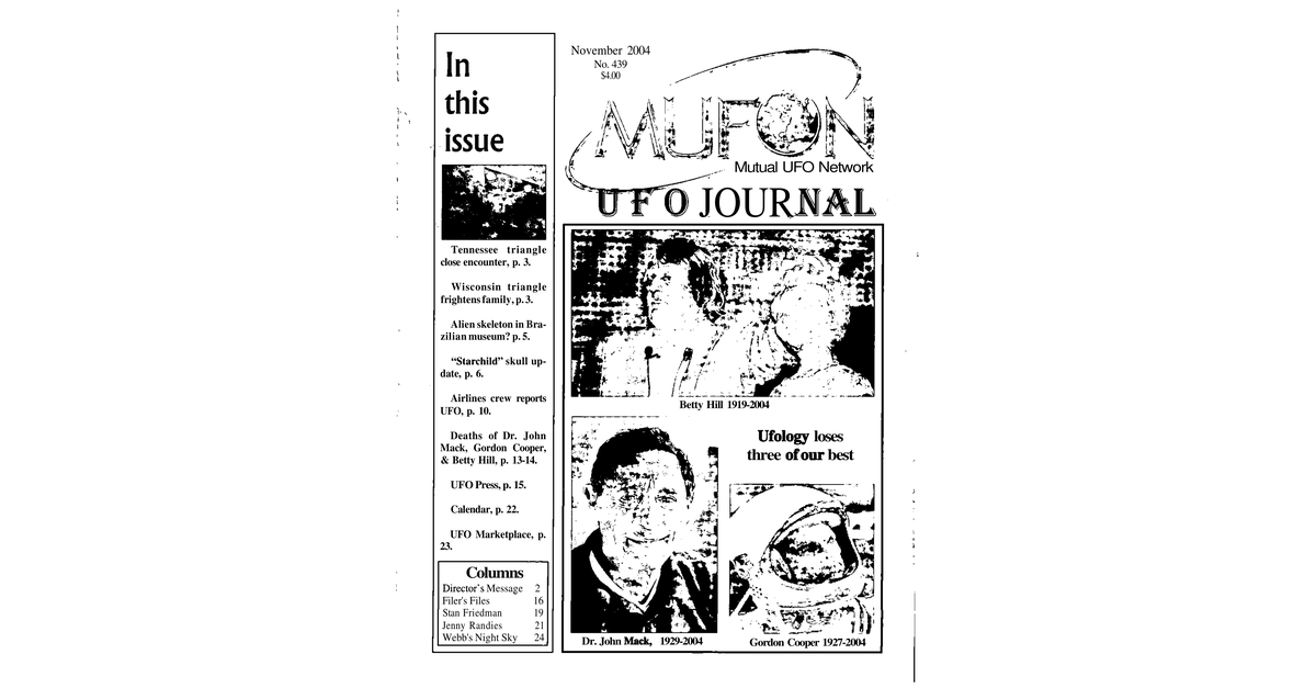MUFON UFO Journal 2004 11. November