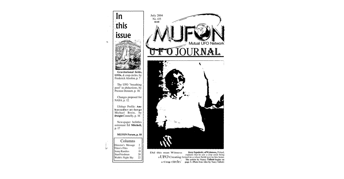 MUFON UFO Journal 2004 7. July