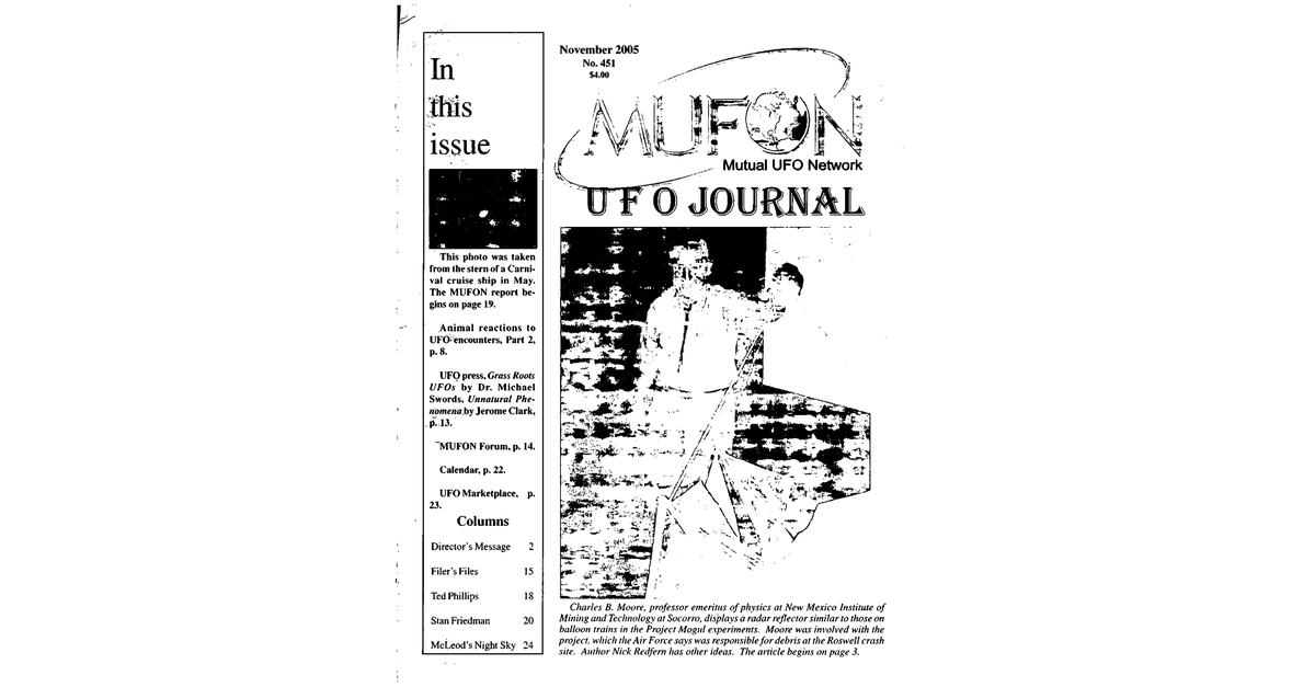 MUFON UFO Journal 2005 11. November