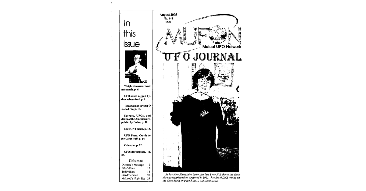 MUFON UFO Journal 2005 8. August
