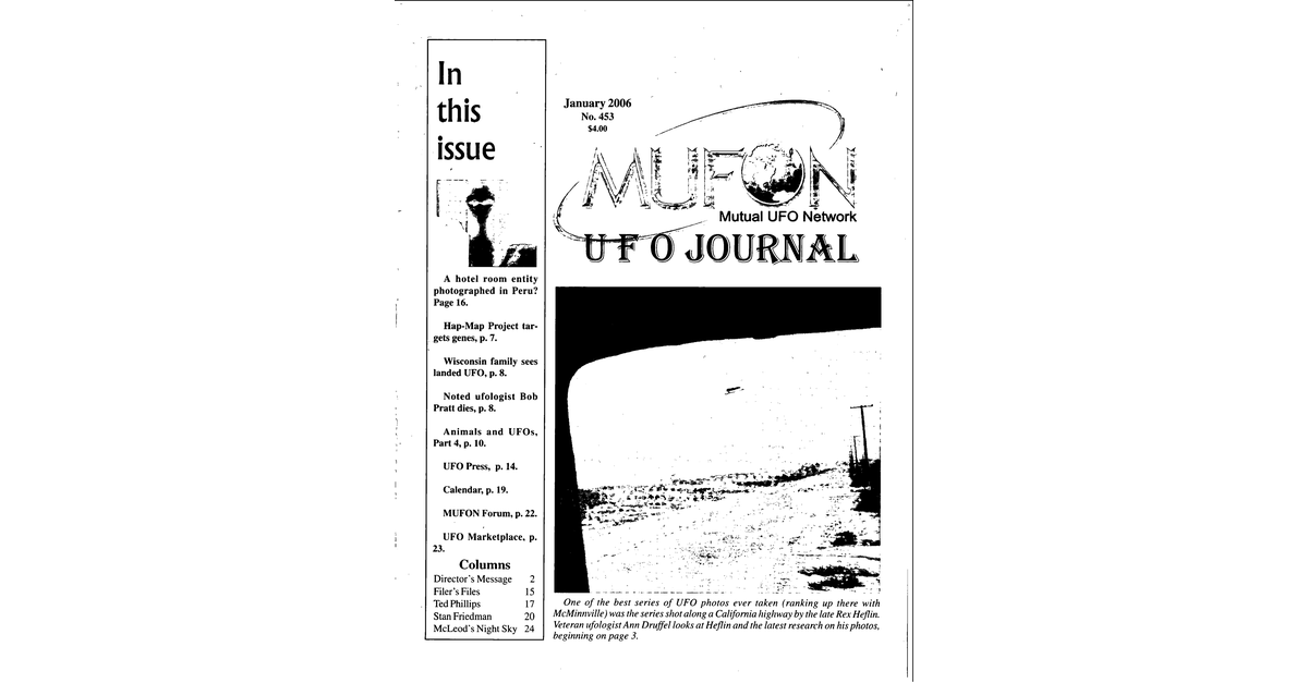 MUFON UFO Journal 2006 1. January