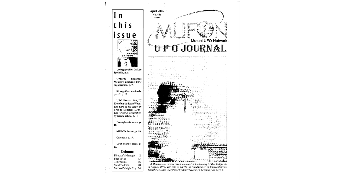 MUFON UFO Journal 2006 4. April