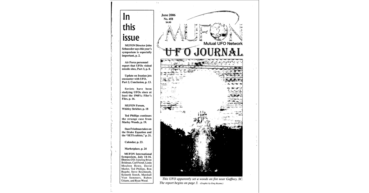 MUFON UFO Journal 2006 6. June