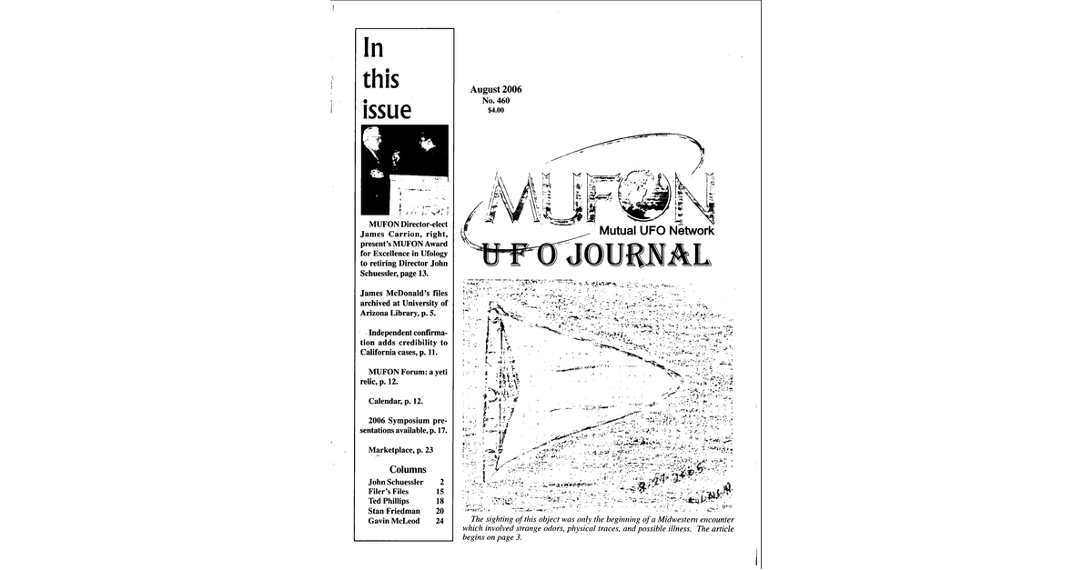MUFON UFO Journal 2006 8. August