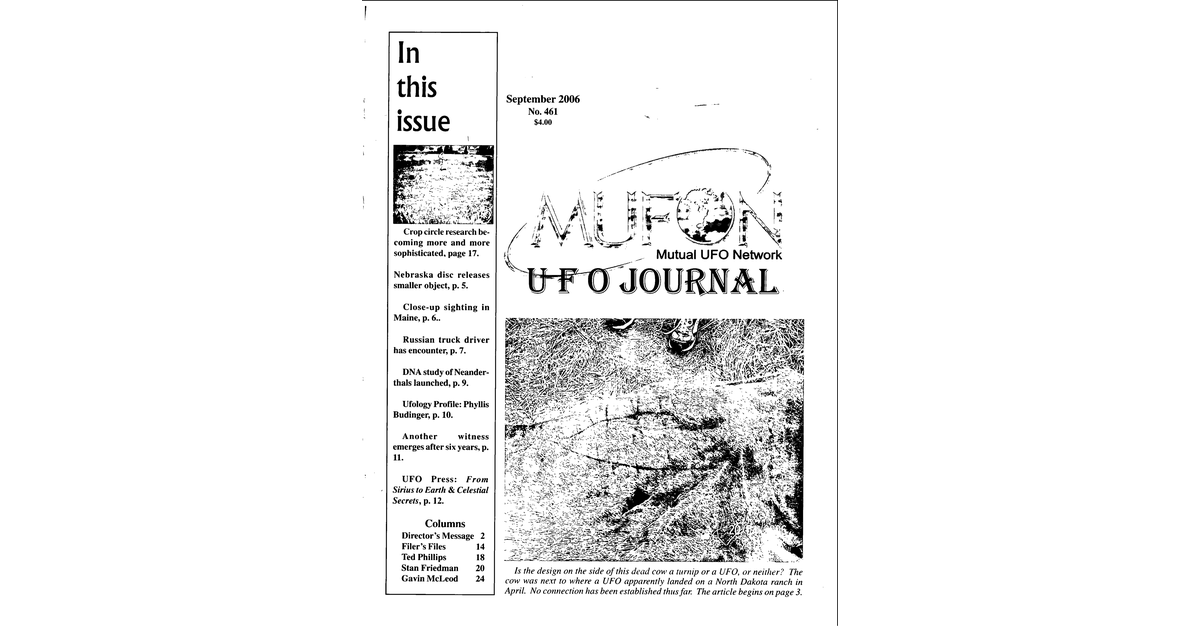 MUFON UFO Journal 2006 9. September