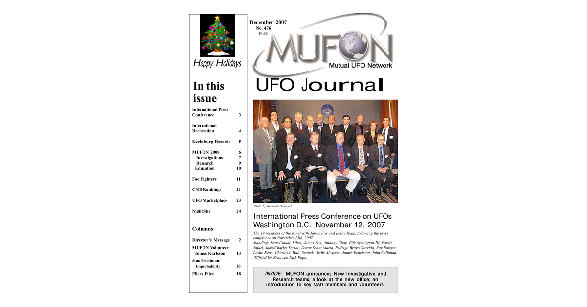 MUFON UFO Journal 2007 12. December
