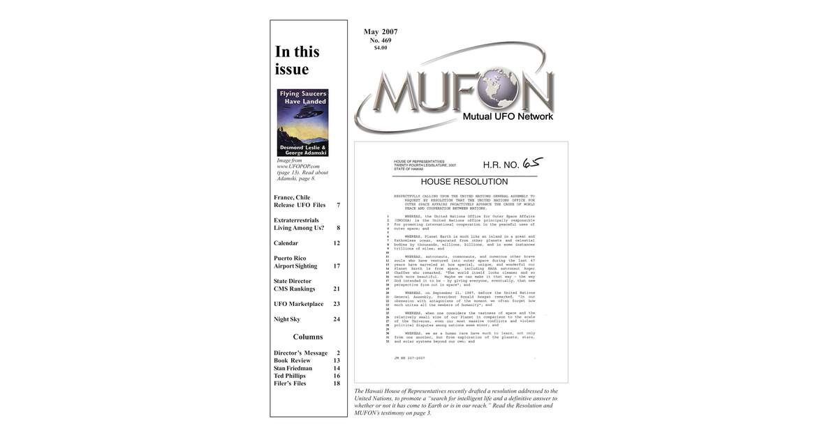 MUFON UFO Journal 2007 5. May