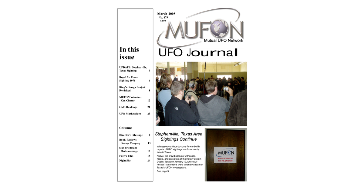 MUFON UFO Journal 2008 3. March