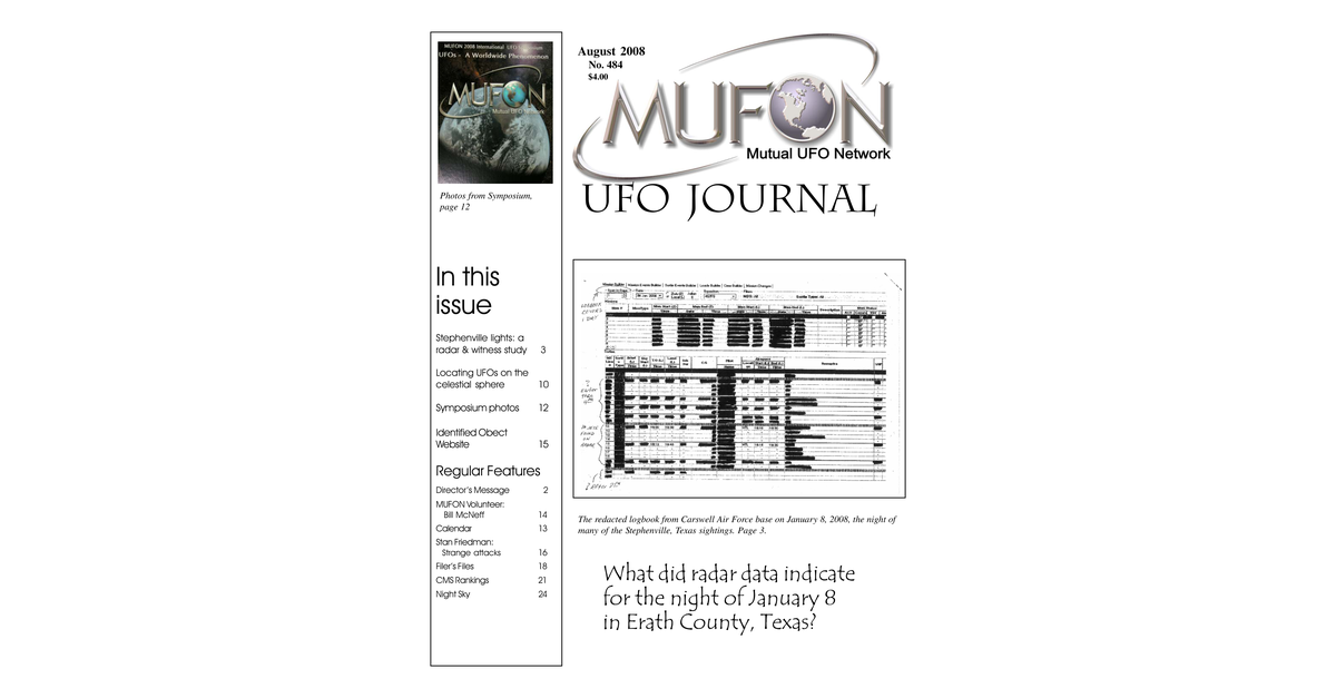 MUFON UFO Journal 2008 8. August