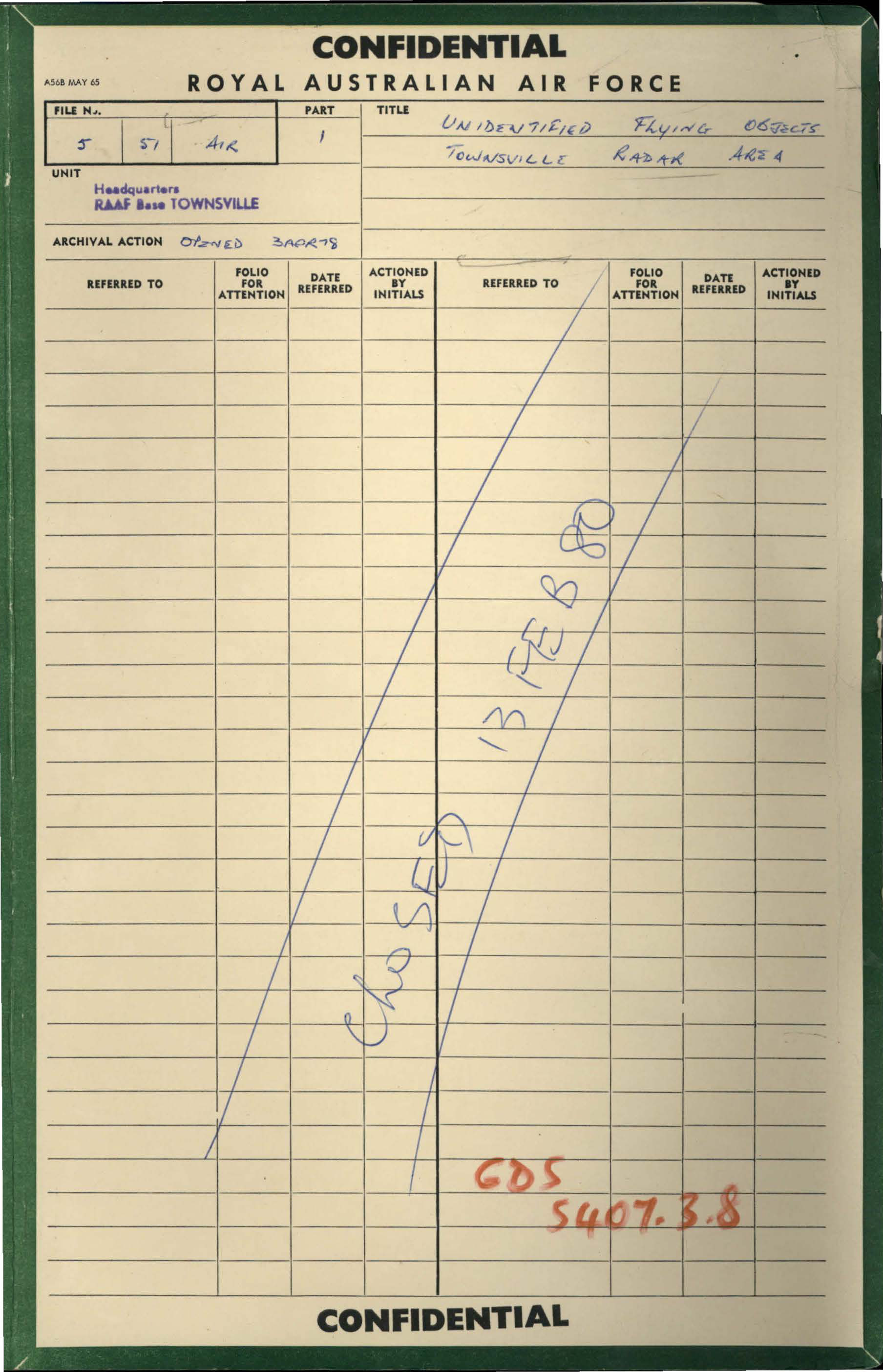 No. 70 — File J63 5/51/AIR (1877393)