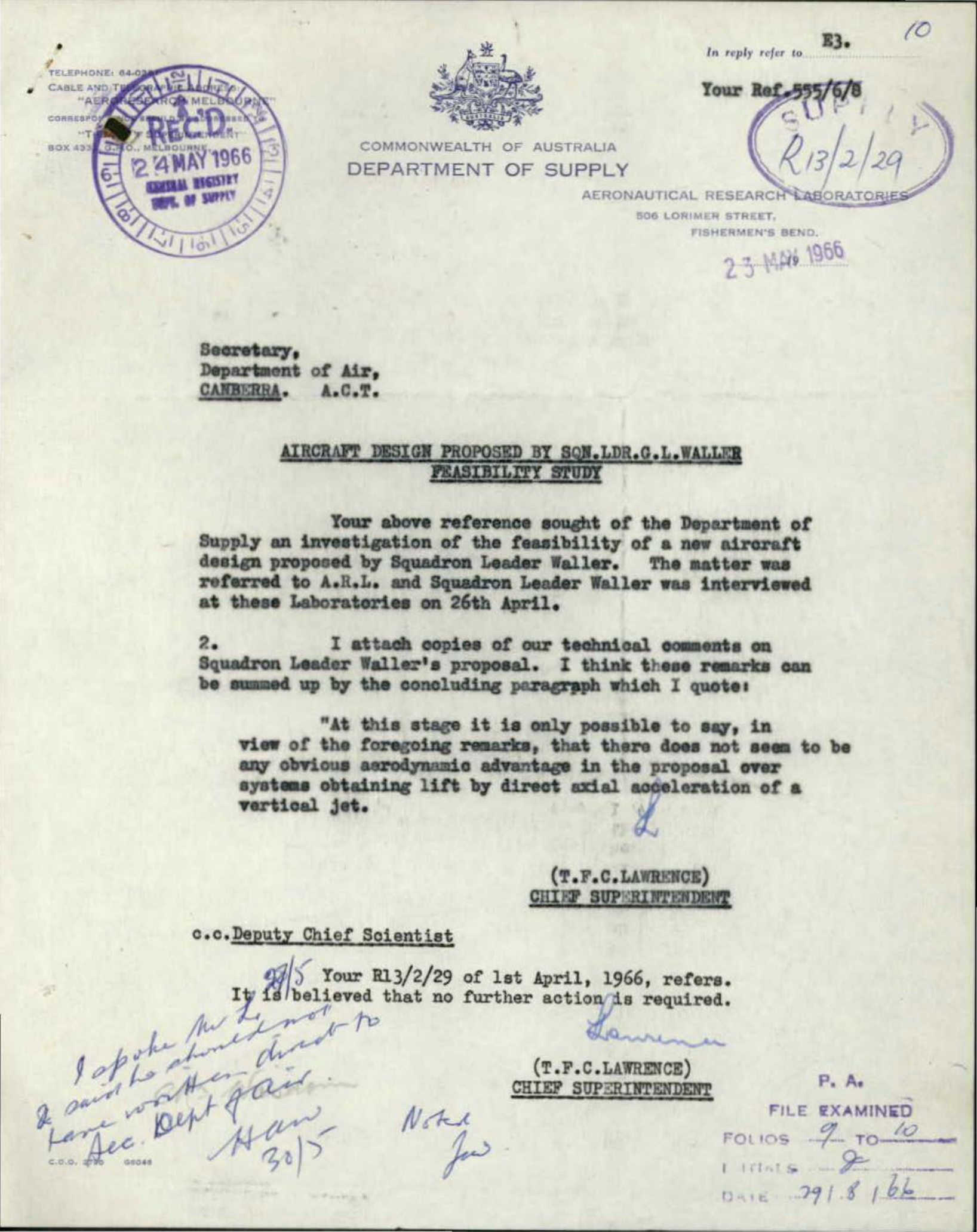 No. 75 — File MP1469 1/R13/2/29 (3359071)