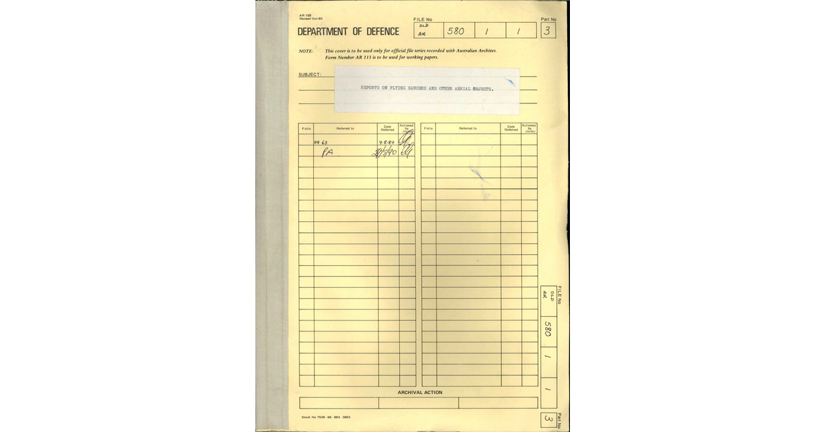 Australia UFO Disclosure 08, 216p File A703 580 1 1 Part 3 756666