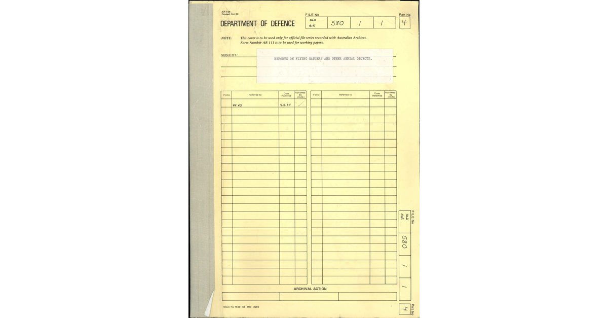 Australia UFO Disclosure 09, 416p File A703 580 1 1 Part 4 645645