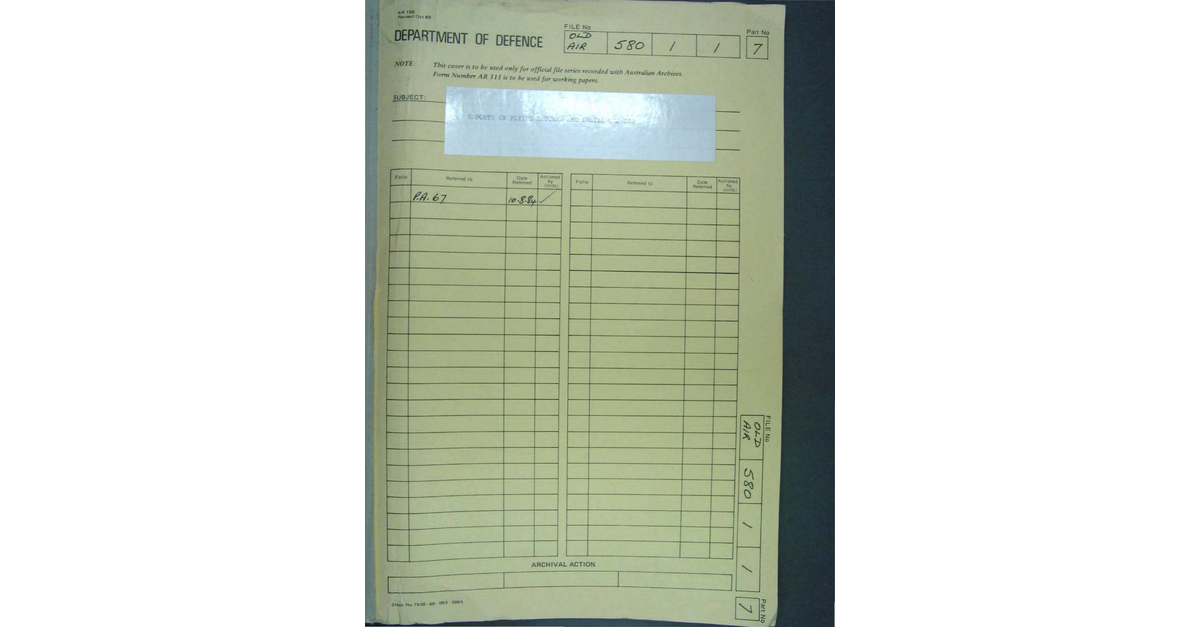 Australia UFO Disclosure 12, 371p File A703 580 1 1 Part 7 646548