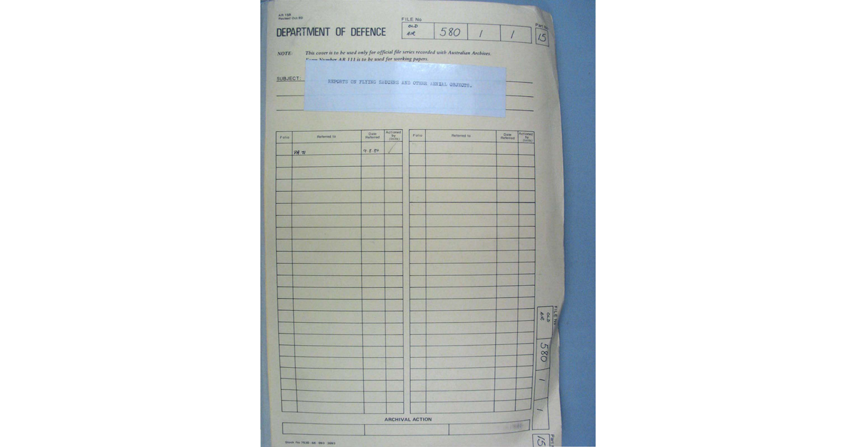 Australia UFO Disclosure 19, 179p File A703 580 1 1 Part 15 646568