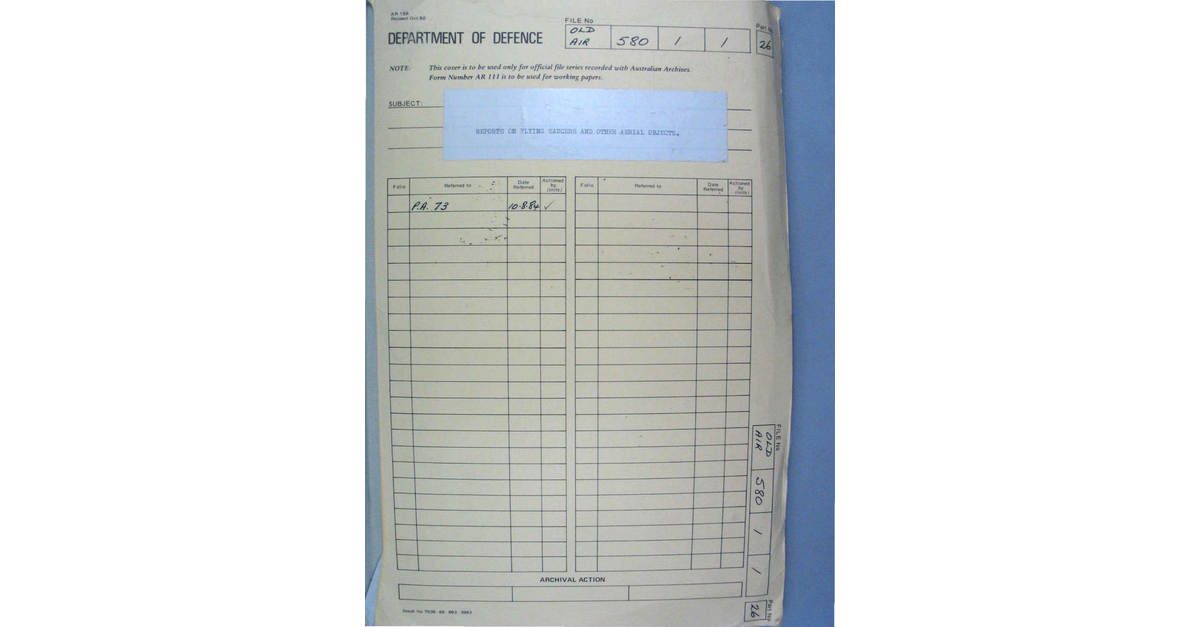 Australia UFO Disclosure 30, 150p File A703 580 1 1 Part 26 646585