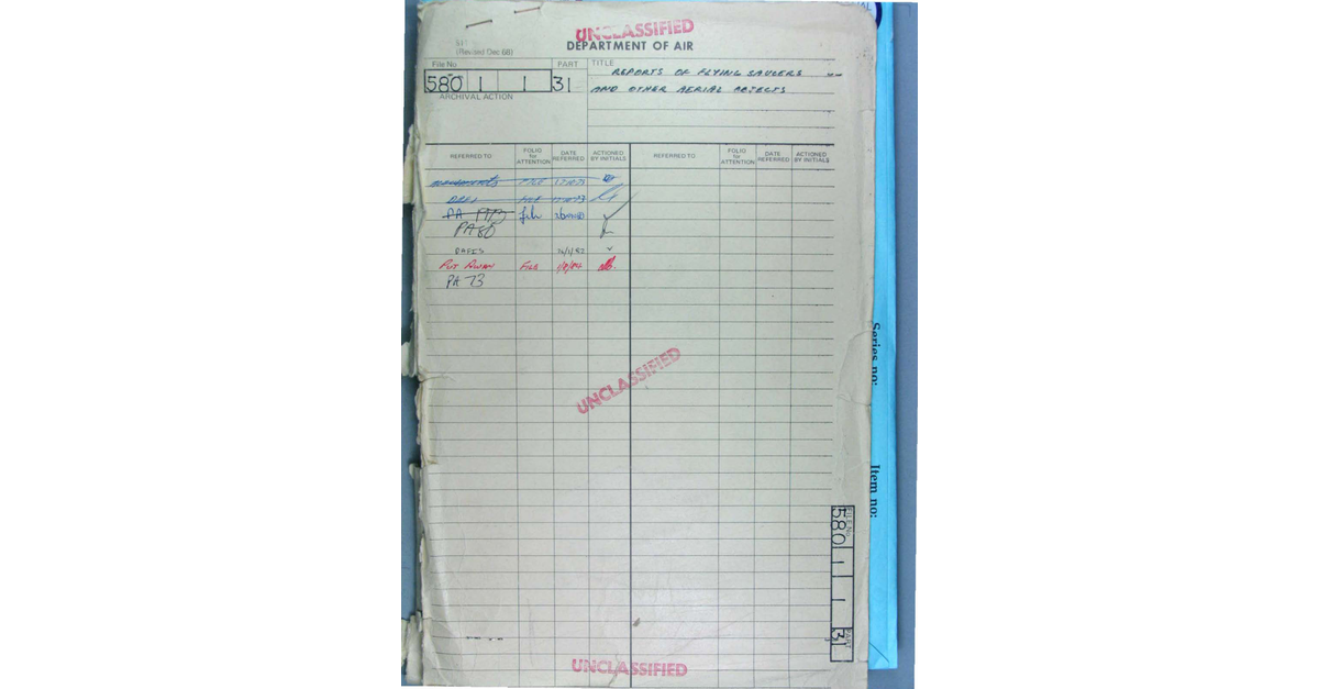 Australia UFO Disclosure 33, 158p File A703 580 1 1 Part 31 646590