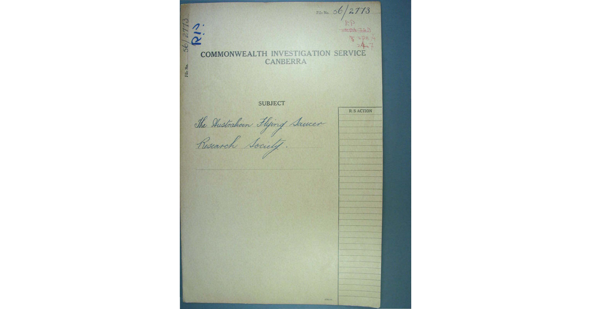 Australia UFO Disclosure 39, 2p Australian Flying Saucer Research Society File A1533 1956 2773 1184434
