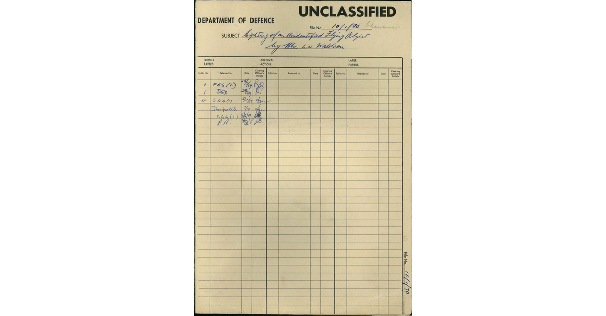 Australia UFO Disclosure 40, 8p File A1945 10 1 70 12254705