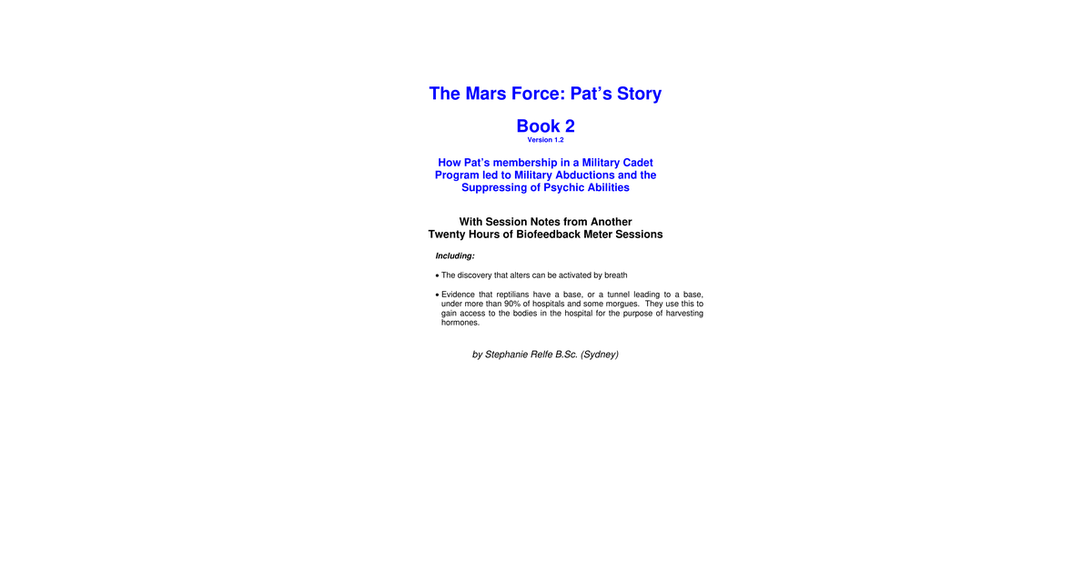 Stephanie Relfe The Mars Force 2