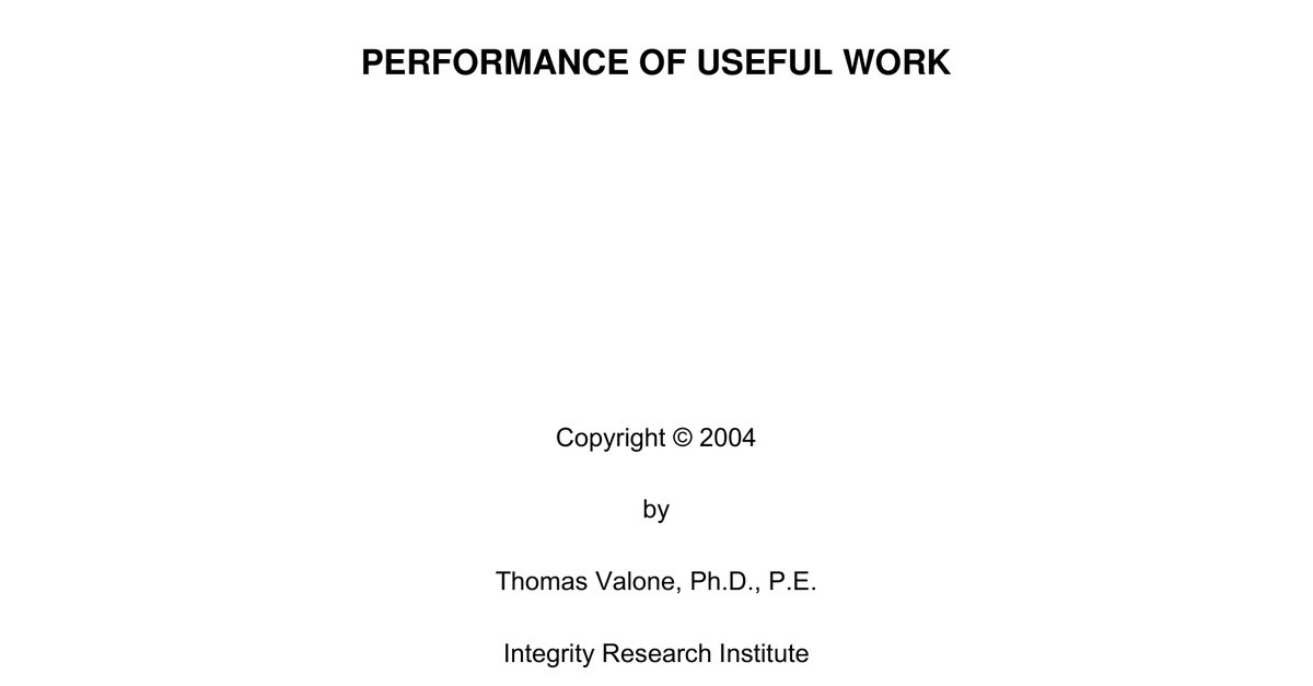 Thomas Valone Feasibility Study of Zero Point Energy Extraction From The Quantum Vacuum , FULL BOOK, 182p