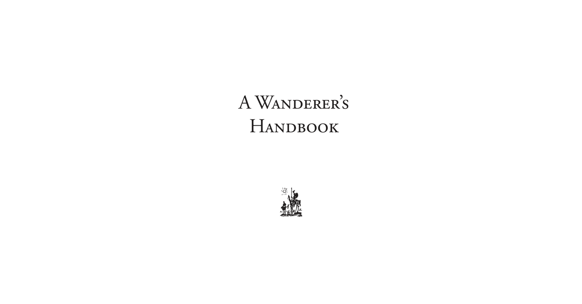 A Wanderers Handbook Carla Rueckert
