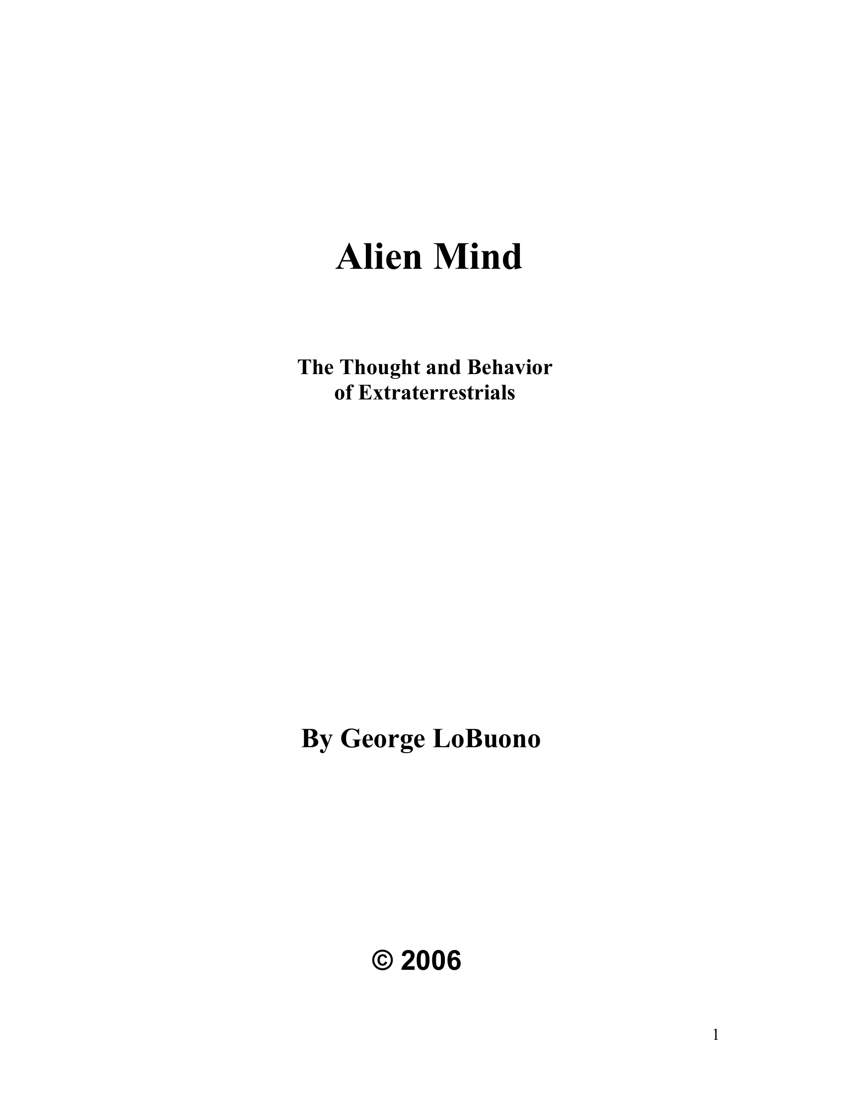 Alienmind George LoBuono