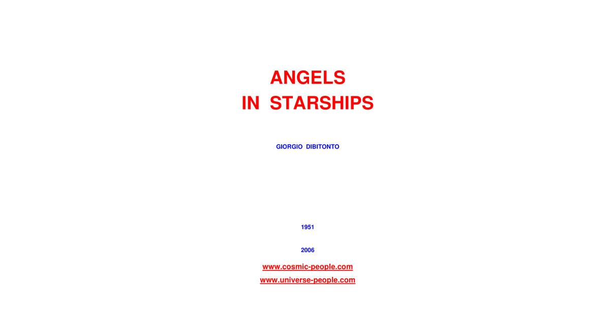 Angels In Starships GIORGIO DIBITONTO