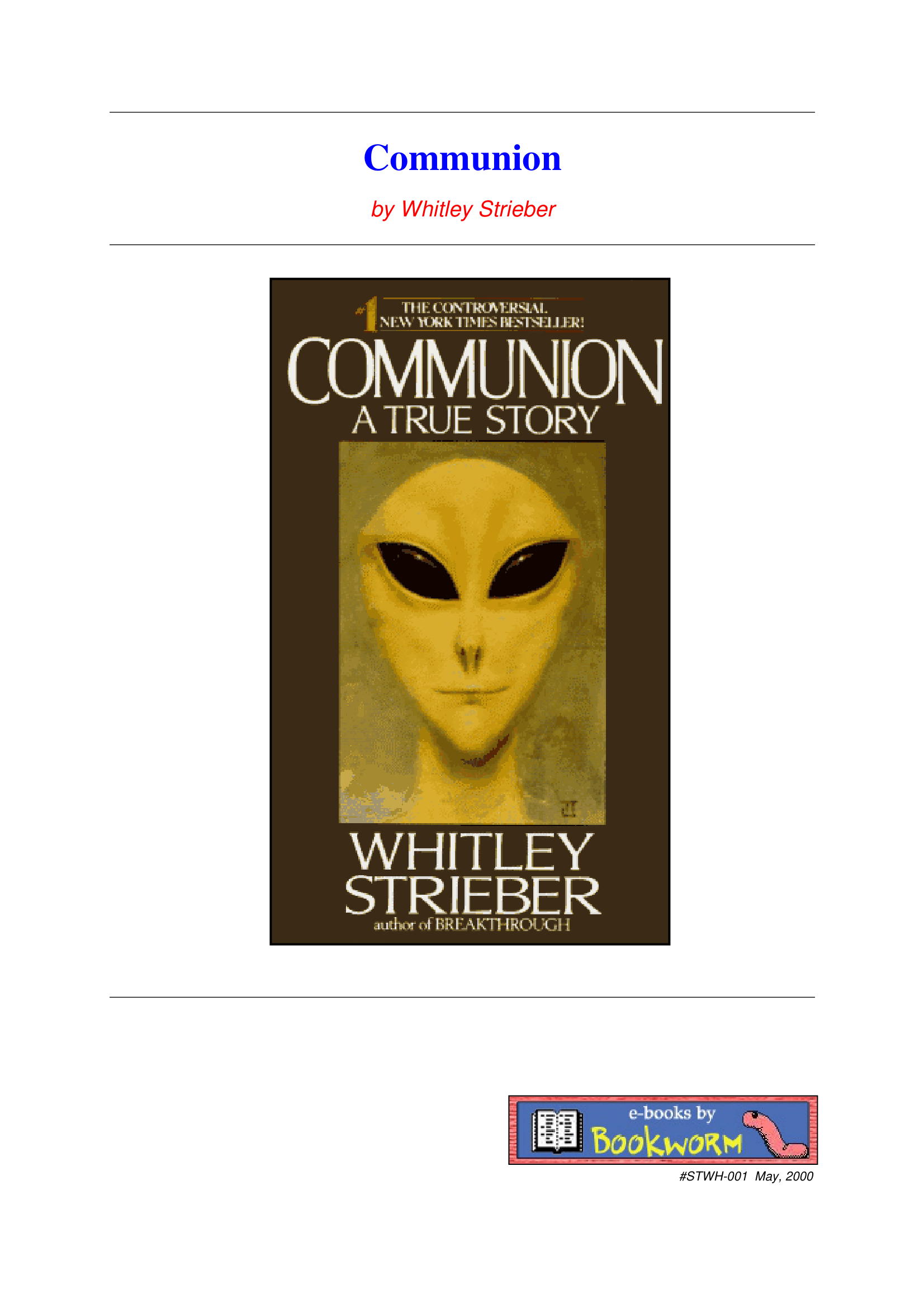 Communion Whitley Strieber
