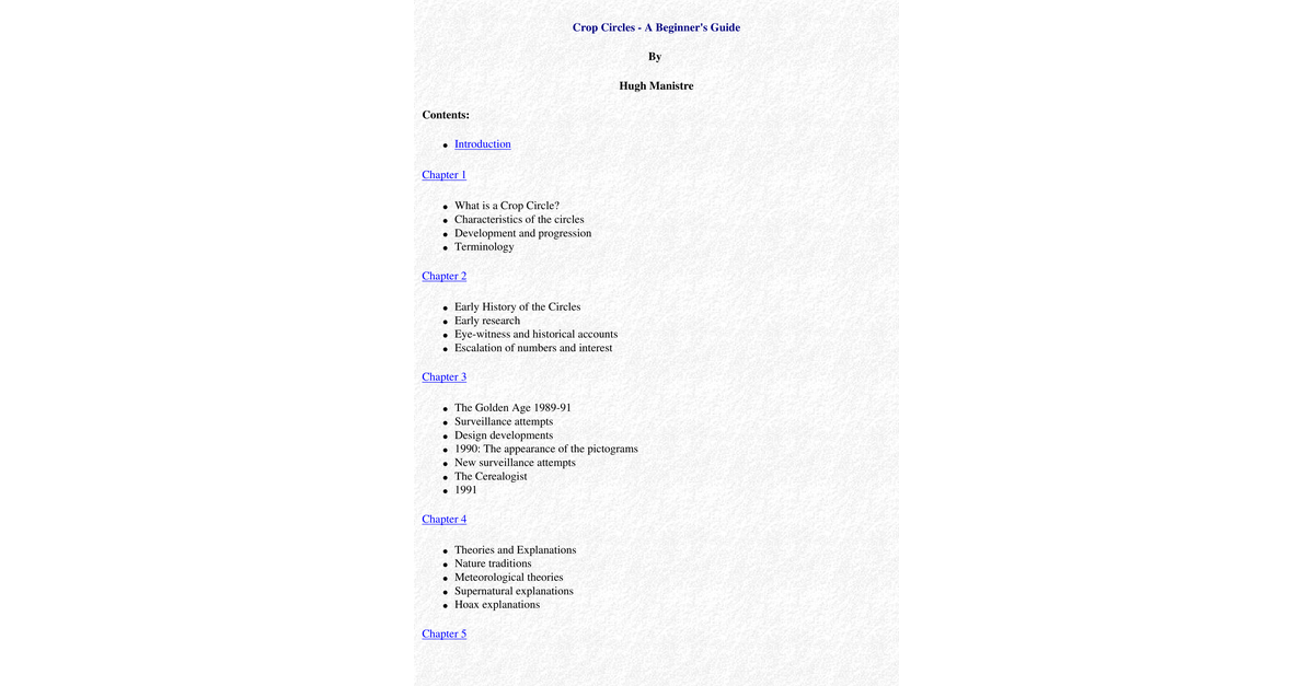 Crop Circles A Beginner'S Guide Hugh Manistre