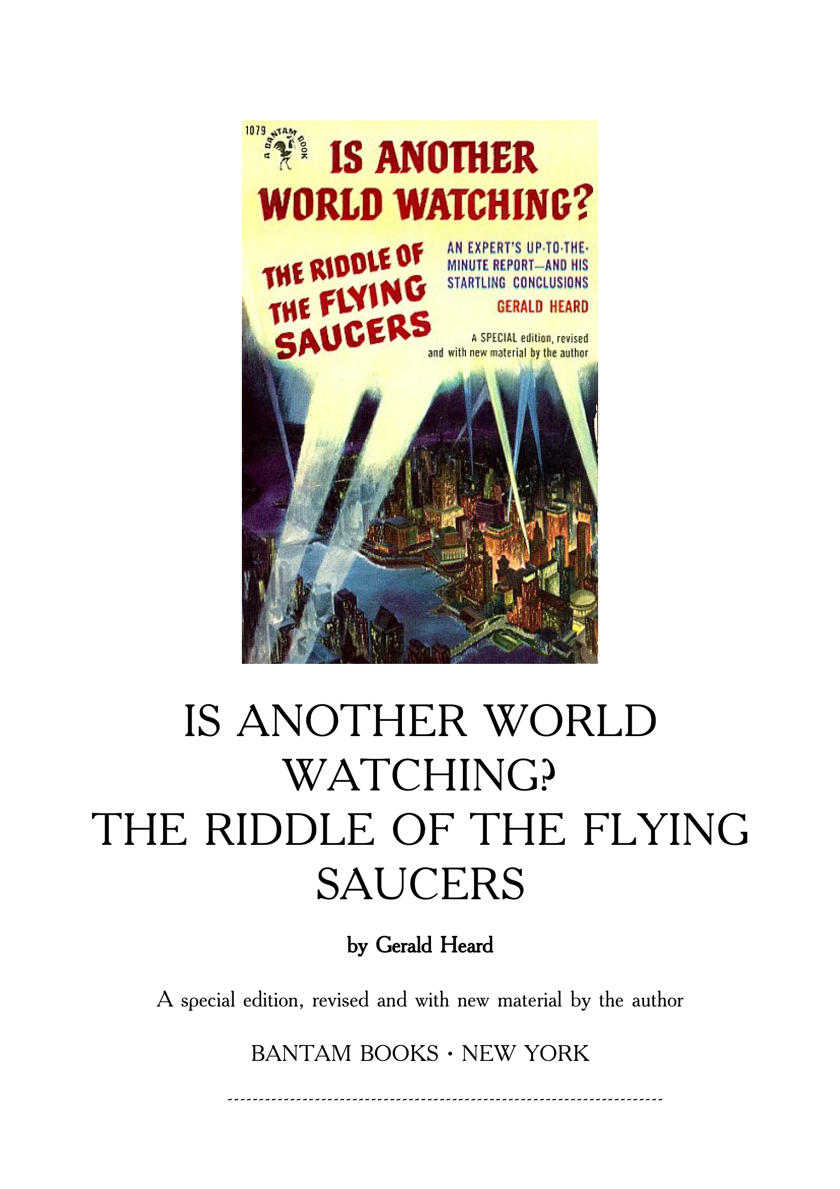 Is Another World Watching Gerald Heard